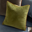 Meridian Velvet Cushion Cover Olive/Ginger - image 1