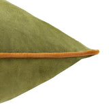 Meridian Velvet Cushion Cover Olive/Ginger - image 4