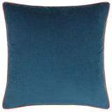 Meridian Velvet Cushion Cover Petrol/Blush 45 x 45cm - image 2