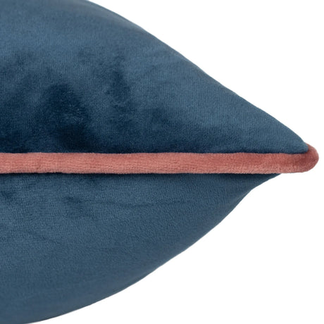 Meridian Velvet Cushion Cover Petrol/Blush 45 x 45cm - image 4