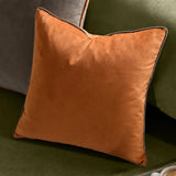 Meridian Velvet Cushion Cover Pumpkin/Mocha 45 x 45cm - image 1