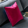 Meridian Velvet Cushion Cover Raspberry/Teal 45 x 45cm - image 1