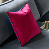 Meridian Velvet Cushion Cover Raspberry/Teal 45 x 45cm - image 1