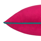 Meridian Velvet Cushion Cover Raspberry/Teal 45 x 45cm - image 4