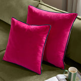Meridian Velvet Cushion Cover Raspberry/Teal 45 x 45cm - image 5