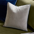 Meridian Velvet Cushion Cover Silver/Navy 45 x 45cm - image 1