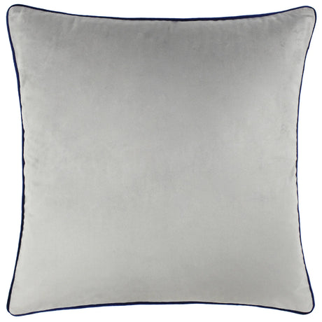 Meridian Velvet Cushion Cover Silver/Navy 45 x 45cm - image 2