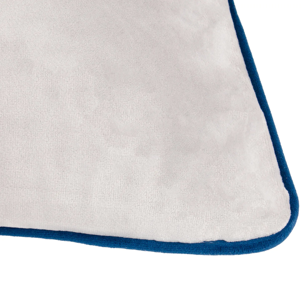 Meridian Velvet Cushion Cover Silver/Navy 45 x 45cm - image 4