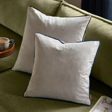 Meridian Velvet Cushion Cover Silver/Navy 45 x 45cm - image 5