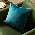 Meridian Velvet Cushion Cover Teal/Blush 45 x 45cm - image 1