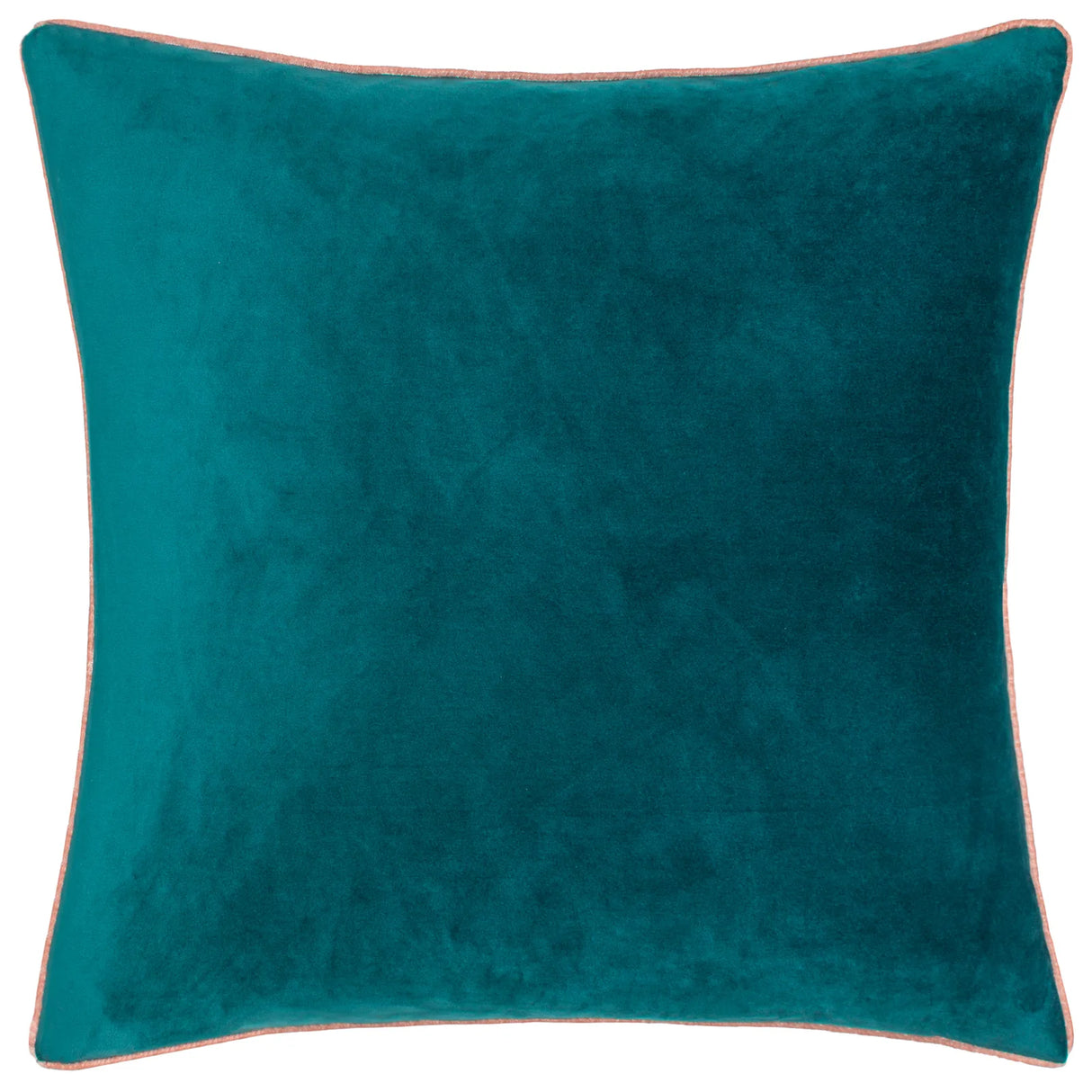Meridian Velvet Cushion Cover Teal/Blush 45 x 45cm - image 2