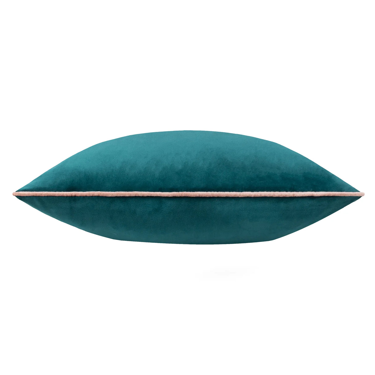 Meridian Velvet Cushion Cover Teal/Blush 45 x 45cm - image 3