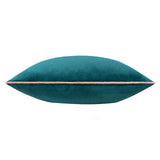 Meridian Velvet Cushion Cover Teal/Blush 45 x 45cm - image 3