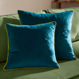 Meridian Velvet Cushion Cover Teal/Cylon 45 x 45cm - image 5
