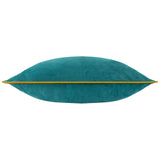Meridian Velvet Cushion Cover Teal/Ochre - image 3
