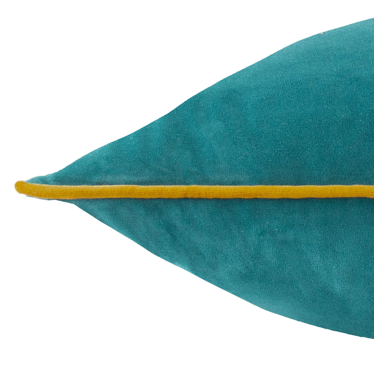 Meridian Velvet Cushion Cover Teal/Ochre - image 4