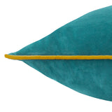 Meridian Velvet Cushion Cover Teal/Ochre - image 4