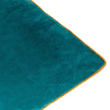 Meridian Velvet Cushion Cover Teal/Ochre - image 5