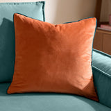 Meridian Velvet Cushion Cover Tiger/Teal 45 x 45cm - image 1