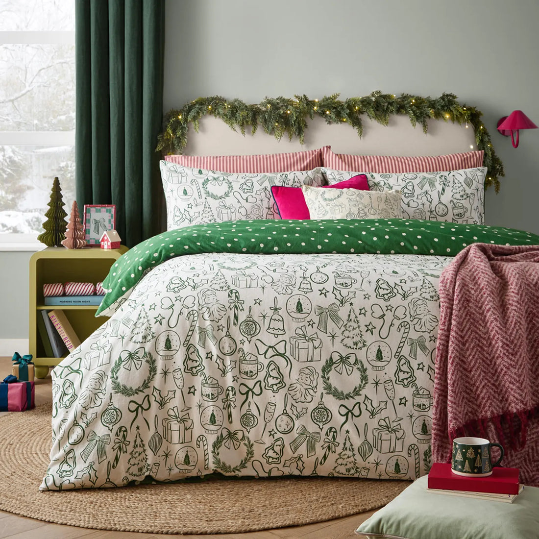 Merry Christmas Reversible Duvet Cover Set