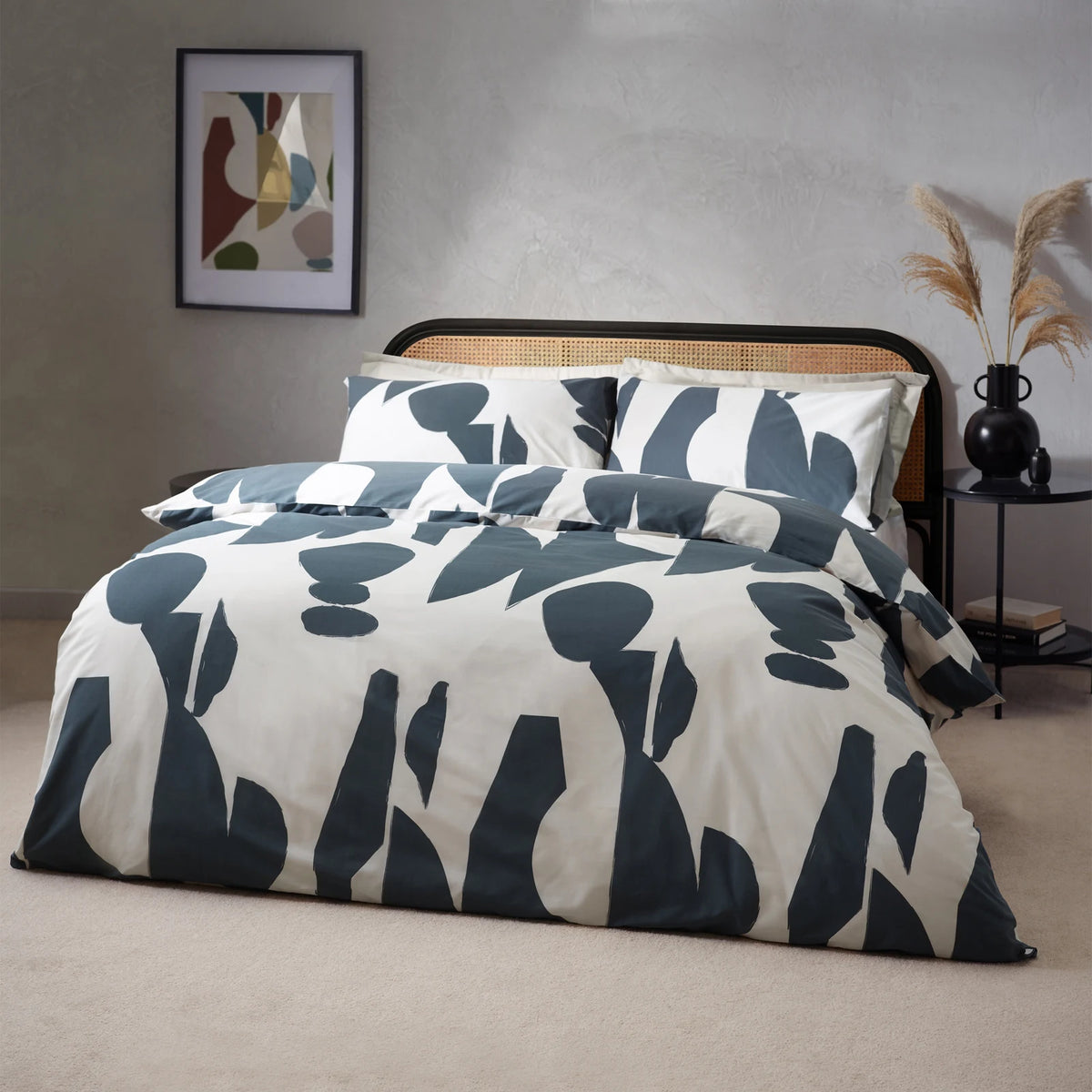 Meta Abstract Rich Dusk Cotton Duvet Cover Bedding Set - additional product view 1