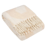 Meta Abstract Woven Tasselled Marshmallow Throw Blanket 130cm x 180cm - additional product view 2