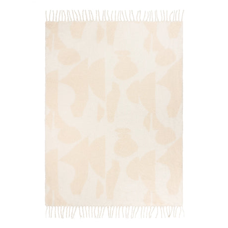Meta Abstract Woven Tasselled Marshmallow Throw Blanket 130cm x 180cm - additional product view 4