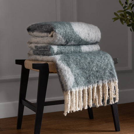 Meta Abstract Woven Tasselled Dusk Throw Blanket 130cm x 180cm - additional product view 1