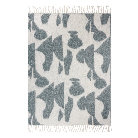 Meta Abstract Woven Tasselled Dusk Throw Blanket 130cm x 180cm - additional product view 4