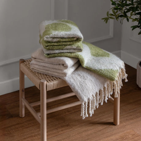 Meta Abstract Woven Tasselled Natural Throw Blanket 130cm x 180cm - additional product view 6