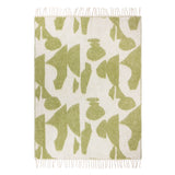 Meta Abstract Woven Tasselled Olive Throw Blanket 130cm x 180cm - additional product view 4