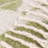 Meta Abstract Woven Tasselled Olive Throw Blanket 130cm x 180cm - additional product view 5