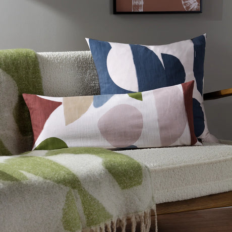 Meta Abstract Woven Tasselled Olive Throw Blanket 130cm x 180cm - additional product view 7