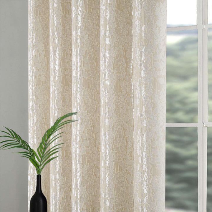 Mia Super Thermal Eyelet Curtains Cream - Ideal