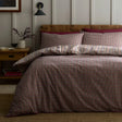 Micro Check Berry 100% Cotton Duvet Cover Set - main product image