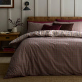 Micro Check Berry 100% Cotton Duvet Cover Set - product image 5