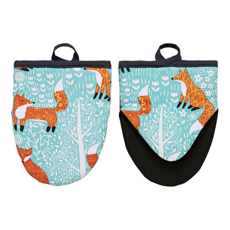 Ulster Weavers Foraging Fox 100% Cotton Floral Microwave Mitts Pair