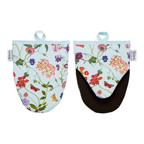 RHS Spring Floral  Neoprene Micro Mitts Pair Oven Gloves Ulster Weavers   