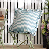 Millie Ruffle Outdoor Duck Egg Blue Cushion Cover or Filled Cushion 50cm x 50cm - additional product view 1