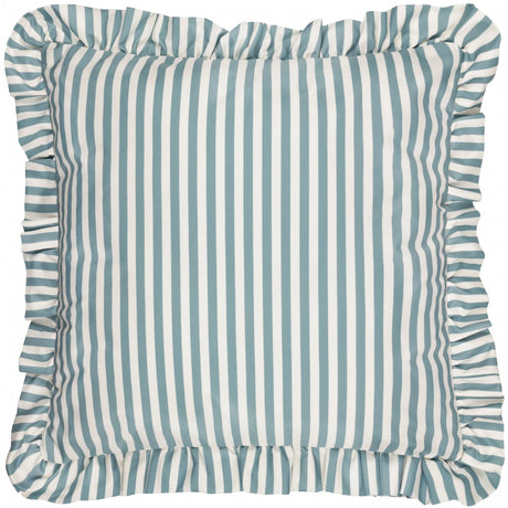Millie Ruffle Outdoor Duck Egg Blue Cushion Cover or Filled Cushion 50cm x 50cm - additional product view 2