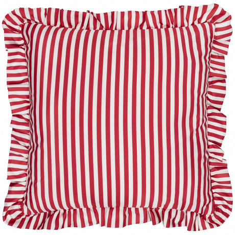 Millie Ruffle Outdoor Candy Red Cushion Cover or Filled Cushion 50cm x 50cm - additional product view 2