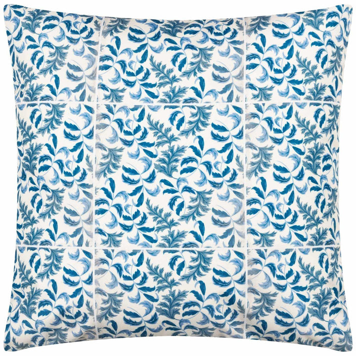 Minton Tiles Blue Outdoor Cushion Cover 22" x 22" - Ideal