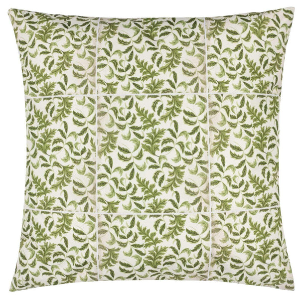 Minton Tiles Olive Outdoor Cushion Cover 22" x 22" - Ideal