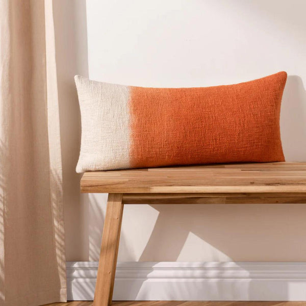 Mizu Rectangular Dip Dye Cushion Amber - Ideal