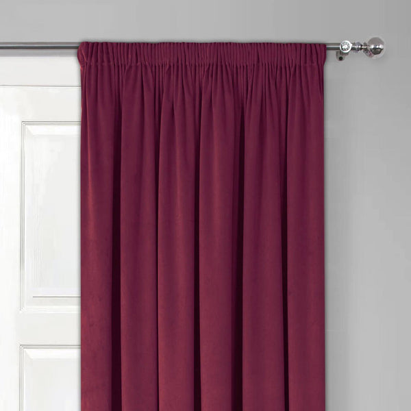 Montreal Soft Velour Door Curtain Wine - Ideal