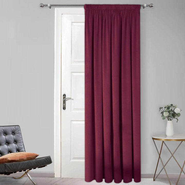 Montreal Soft Velour Door Curtain Wine - Ideal