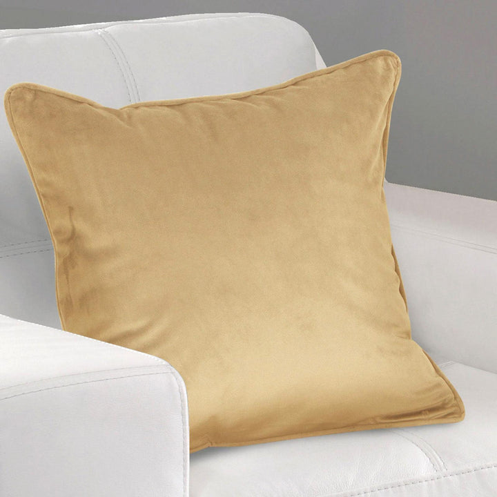 Montreal Velour Gold Cushion Cover 17" x 17" - Ideal
