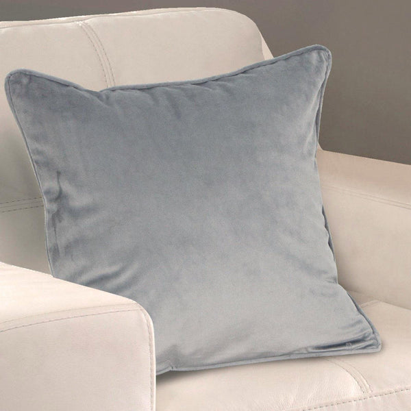 Montreal Velour Soft Grey Cushion Cover 17" x 17" - Ideal