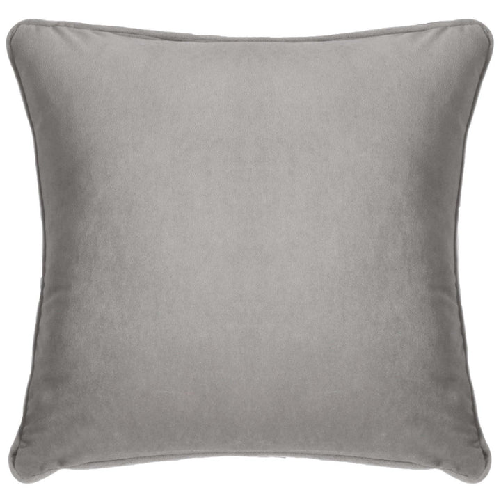 Montreal Velour Soft Grey Cushion Cover 17" x 17" - Ideal