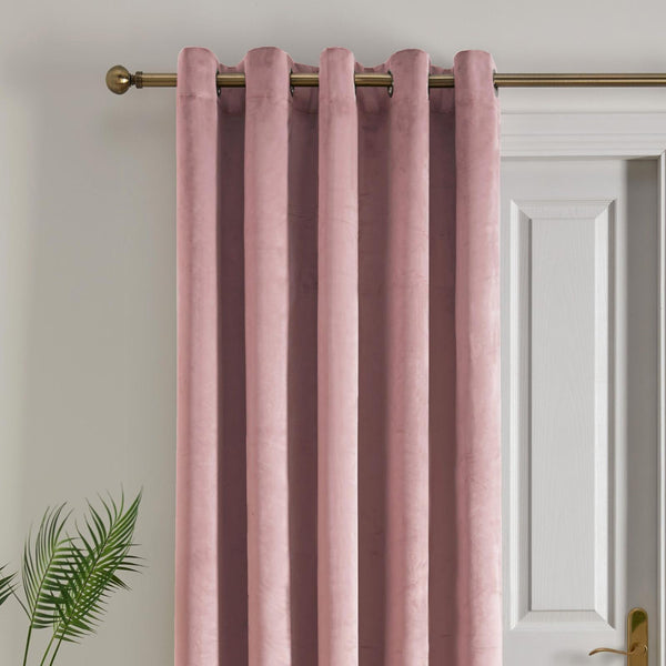 Montrose Blackout Velvet Door Curtain Blush - Ideal